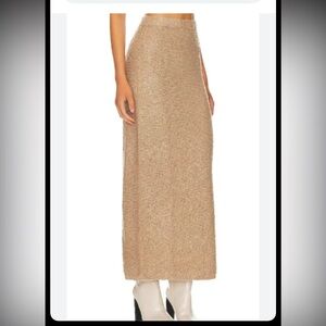 Dialogue Tan A-Line Skirt